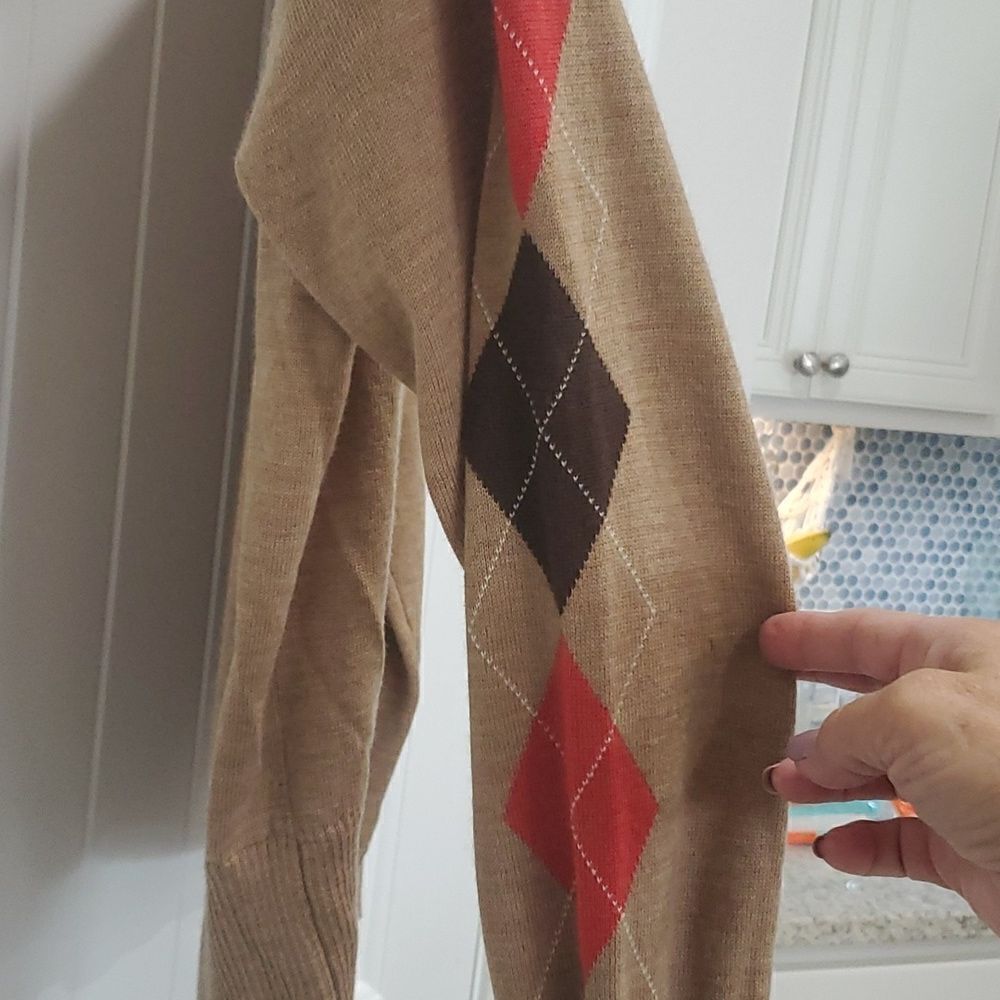 Pendleton 100% Merino Wool Large Argyle Cardigan … - image 6